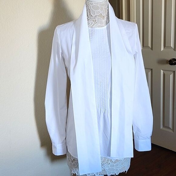 DSQUARED2 Cotton Blouse with Tie - Picture 1 of 12